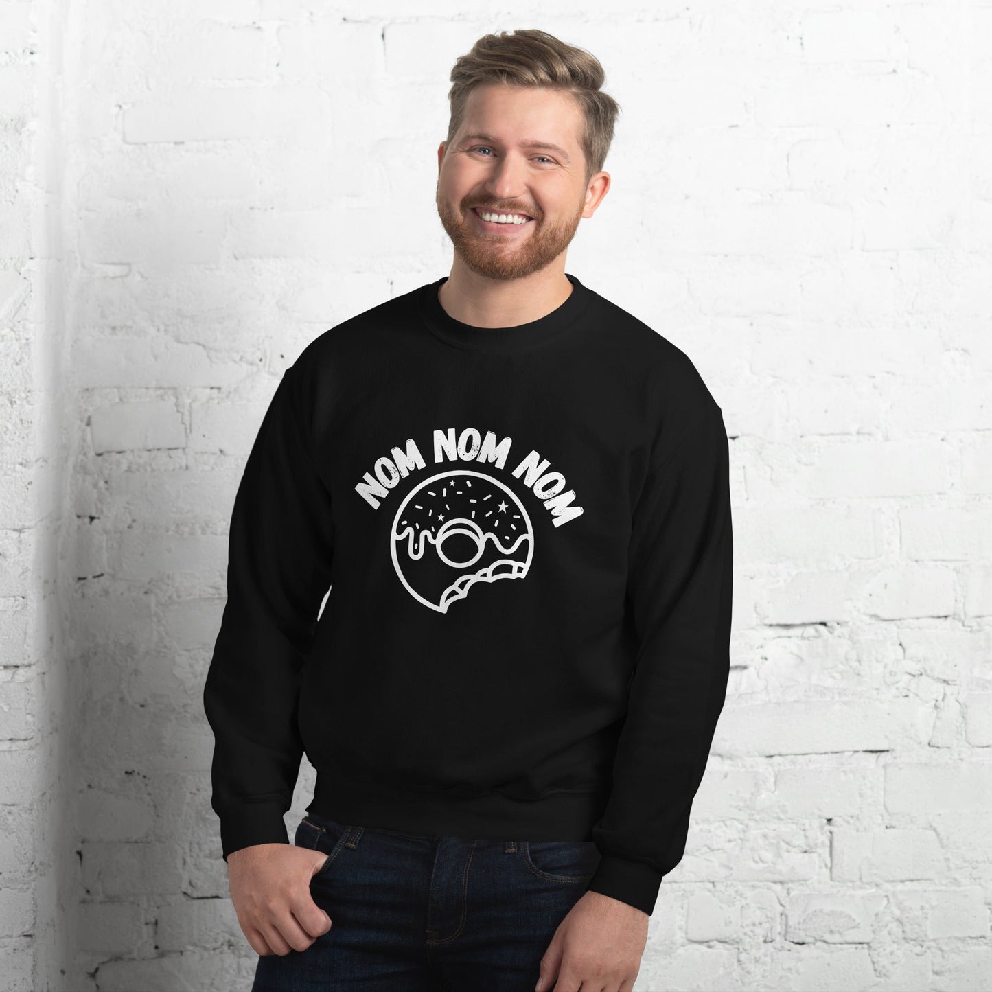 Nom nom nom Crew Neck Sweater - Huff n Puff DesignsSweater