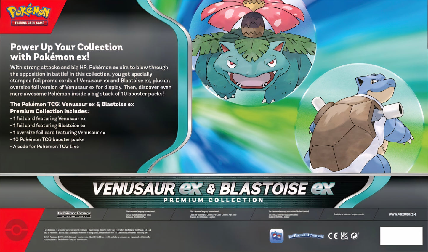 Pokemon Trading Card Game: Venusaur ex and Blastoise ex Premium Collection