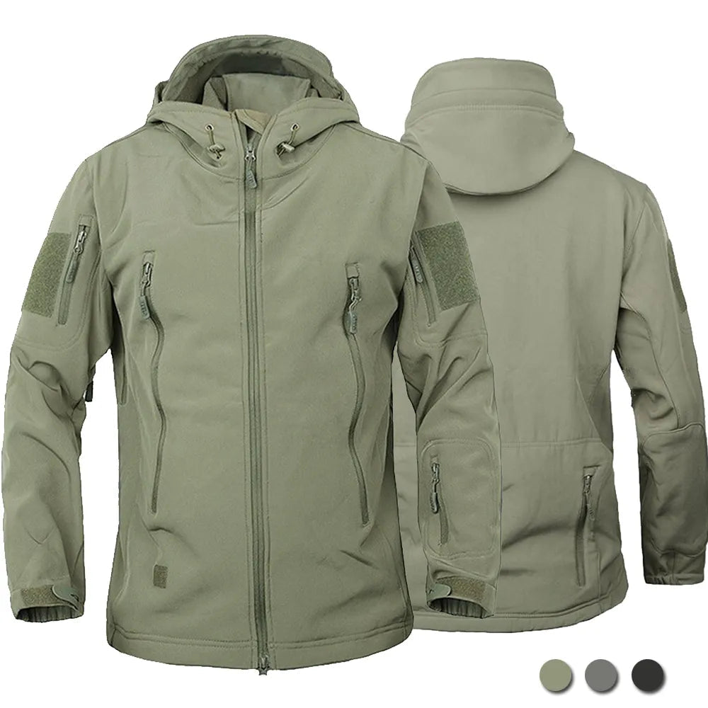 Shark Skin Soft Shell Tactical Waterproof Windbreaker - Huff n Puff Designs