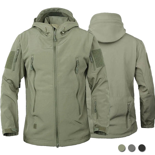 Shark Skin Soft Shell Tactical Waterproof Windbreaker - Huff n Puff Designs
