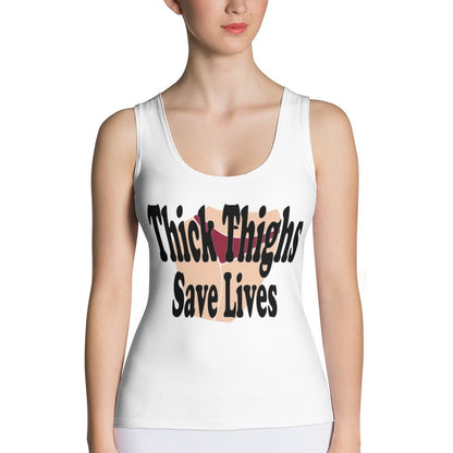 Thick Thighs Save Lives Tank Top - Huff n Puff Designs